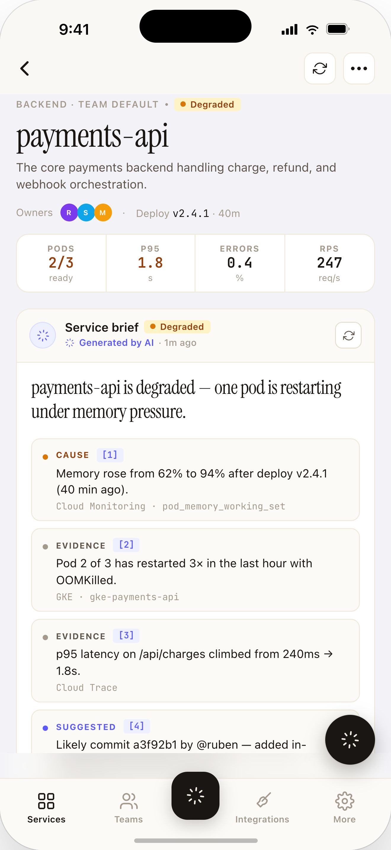 Plaviron — service detail